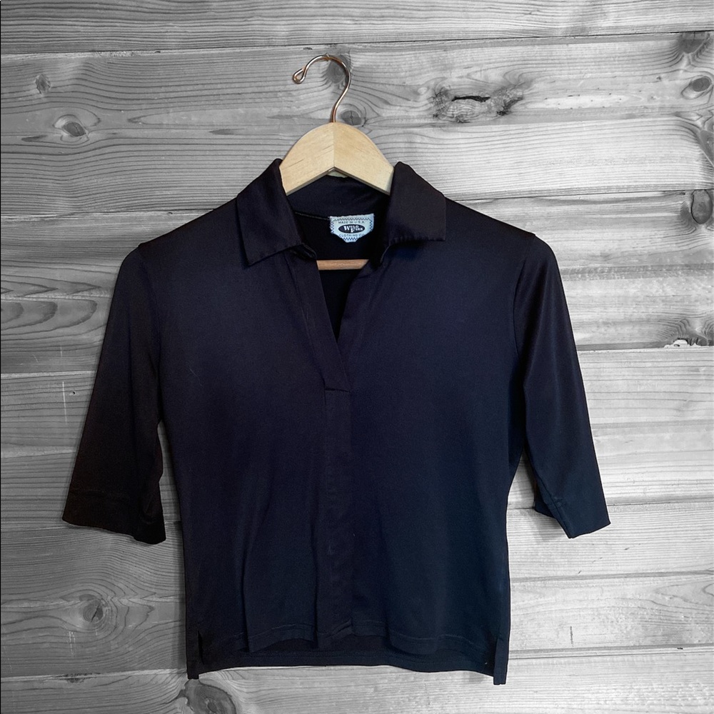 Wild Fire Black collared Pullover Top